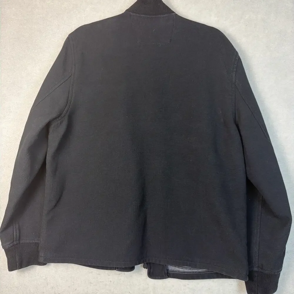 Banana Republic Jacket Mens Large Black Performance Outerwear Full‎ Zip Bomber